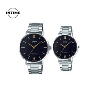 CASIO COUPLE WATCH STAINLESS STEEL MTP-VT01D-1B/LTP-VT01D-1B