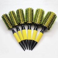 Free Shipping Wooden Hair Brush With Boar Bristle Mix Nylon Styling Tools Professional Round Hair Brush (6pcs/set)