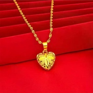 "Combination"Emas 916 Original Lelong Rantai Leher 916 Emas 375 Gold Necklace Women Hypoallergenic J