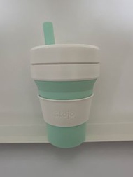 Stojo Collapsible Cup with Straw - Mint Green