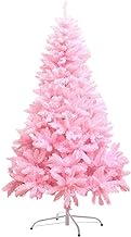 5FT 6ft Artificial Christmas Tree,Traditional PVC Xmas Tree With Metal Stand,Unlit Unique Full Tree For Indoor Outdoor Christmas Dec(Christmas tree gifts) (Pink 180cm(6ft)) Fashionable