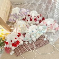 Lolita Lolita Handmade Rabbit Doll Shoulder Bag Drawstring Large Capacity Crossbody Bag Doll Rabbit 