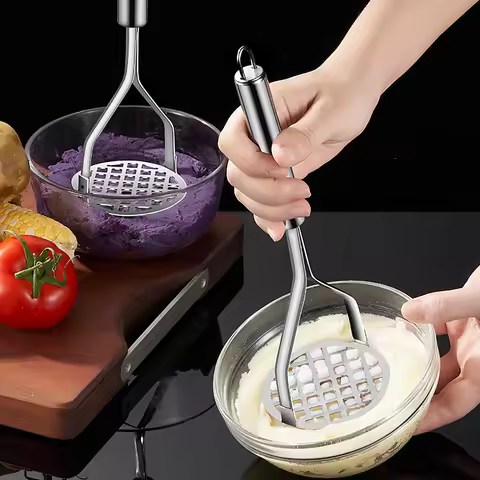 Stainless Steel Potato Mashers Ricers Masher Puree Purple Sweet Potata Pumpkin Grater Makers Tools C