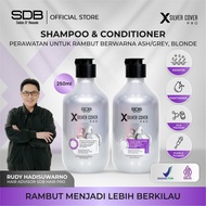 SDB X Silver Cover Pro Shampoo & Conditioner 250ml with Keratin, Pathenol, Silk Protein |  Perawatan