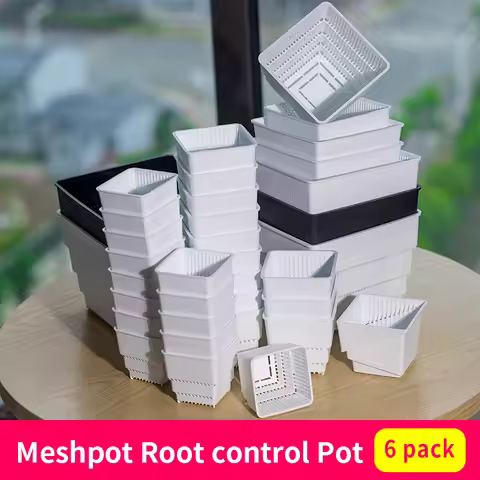 Meshpot Plastic Flower Pot Succulent Planter Cactus Seedlings Nursery Container Plants Pot Inner Dia