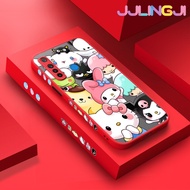 Jlingji เคสสำหรับ Realme 5 5i 5S 6i 5 Pro เคสลายการ์ตูนสัตว์รวมตัวกันบางขอบสี่เหลี่ยมด้านข้างดีไซน์ใหม่มีน้ำค้างแข็งโปร่งใสกันกระแทกแข็งเคสมือถือปลอกซิลิโคนคลุมทั้งหมดเคสนิ่มสำหรับป้องกันกล้อง