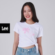 LEE เสื้อยืดแขนสั้นผู้หญิง คอลเลคชั่น Lee Pink ทรง Cropped รุ่น LE S225WTSSN30