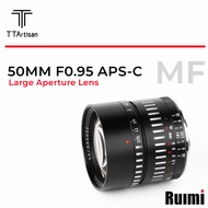TTArtisan 50mm F0.95 APS-C Manual Focus Camera Lens for E/X /Z/ RF/ L/M4/3 Mount