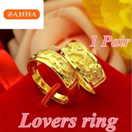 emas bangkok original cop 916 Cincin  couple 1 set pasangan  terbuka pasangan lelaki dan wanita set 