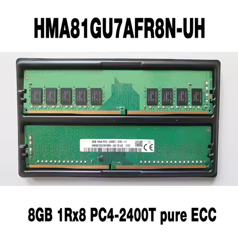 1PCS HMA81GU7AFR8N-UH 8GB 1Rx8 PC4-2400T pure ECC Server Memory