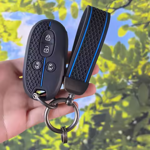 Remote Key Cover With Keychain For Suzuki Palette Solio MR Wagon Hustler Alto Lapin Every Spacia Sil