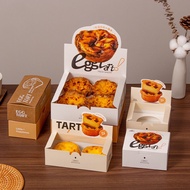 50Pcs 1Pcs 2Pcs 4Pcs Pack Sunflower Egg Tart Packaging Box Croissant Flower Tart Box Disposable Pack