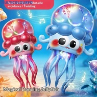 MULTICOLOURFD Electric Jellyfish Toy, Obstacle Avoidance Wiggling Tentacles Dance Jellyfish Doll, Co