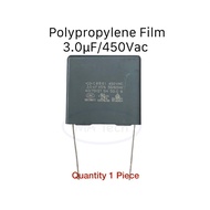 Polypropylene 3uF 450V Film Capacitor 3.0uF450Vac Motor Class 3uF/450V There Are 1 Piece.