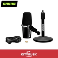 Shure MV7+ Hybrid Podcast Microphone and Stand - Black