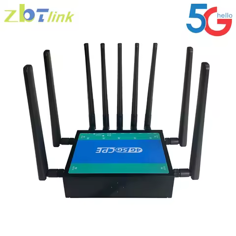 Zbtlink 5G Router with Two SIM WiFi6 3000Mbps SimCard CPE Modem RM520N-GL 2.4GHz 5Ghz 8 Antenna Home