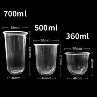 Lot of 50 PP plastic cups with Gourd Bottom Fi95 360ml 500ml 700ml fi95