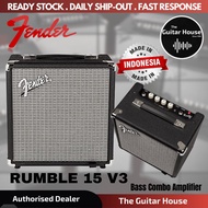 Fender Rumble 15 V3 15-watt 1x8 Guitar Bass Combo Amplifier (Rumble15)