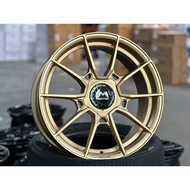 NEW 18X8J Motec MCR5 Rim (set of 4) 5X112 Gold Mini F56 JCW Golf MK6 MK7 MK8 A3 S3 TT W176 W117 W177