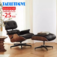 TE Eames recliner, genuine leather sofa chair, swivel lounge chair for living room, office, study