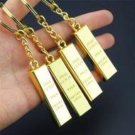 Creative Imitation Gold Bar Keychain Funny Gold Key Ring Luxury Man Car Key Holder Metal Handbag Charms Pendant