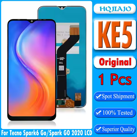 6.52" Original For Tecno Spark 6 GO LCD KE5J KE5K KE5 LCD Display Touch Screen Digitizer For Spark G