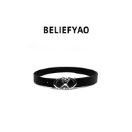 BELIEFYAO Original Deep Moon Belt Male Young People Niche Design Trendy Matching Skirt Accessories B