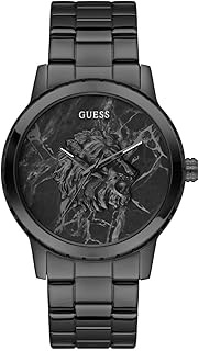 Monarch Men's Stainless Steel Watch 44mm Black Stainless Steel Band 3 Bar Black Dial GW0958G3