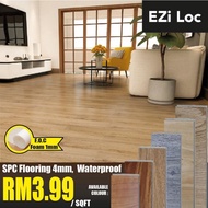 ∈⊕4MM Waterproof SPC Flooring (Interlocking)+ Free PE Foam 1MM , SPC Floor BerQuality