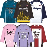 (LK) BAGGY TSHIRT BLOUSE JERSEY MUSLIMAH MALAYSIA CORAK 5D DESIGN PEREMPUAN NUMBER VIRAL SUKAN(KAIN 