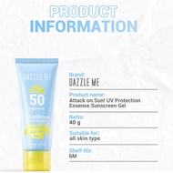 DAZZLE ME Attack on Sun Sunscreen Gel 40g SPF50 PA++++ UV Sunblock