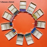 12boxes Dental K-FILE File 21/25/31mm SSt Endo Root Canal K Files Hand Use Endodontic Finger Spreade