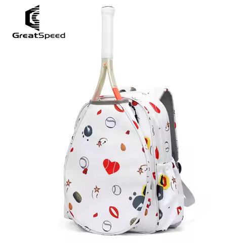 New GREATSPEED Tennis Bag with Multi Style Pattern Sports Racquet Bag Youth Training Backpack
