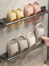 Multi Functional Wall Mounted Single Towel Holder, Wall Mounted Shoes Rack, Bathroom Storage Holer, 