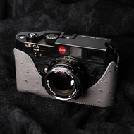 M6 Case Ostrich Leather Protective Bag Cover for Leica MP M4 M3 MDa M2 M1 M6 Case MP M3 Camera Half 