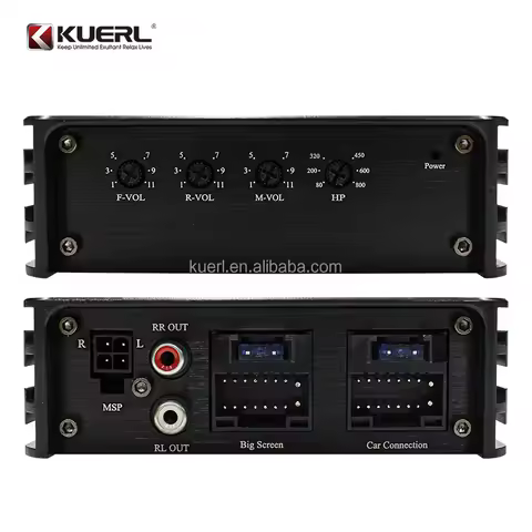Non-destructive installation 6-CH Class AB Car Audio DSP Power Amplifier RMS Power 60W*6CH Plug and