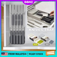 DOMI Knives Drawer Storage 2 Tray 9 Slot Knife Holder Fit for Most Knives Kitchen Ware Pisau Rak