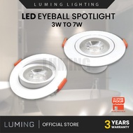 LMG_ LED Eyeball 3W 7W Spotlight Recessed Downlight Home Lighting Room Ceiling Down Light Lampu Siling Hiasan Rumah