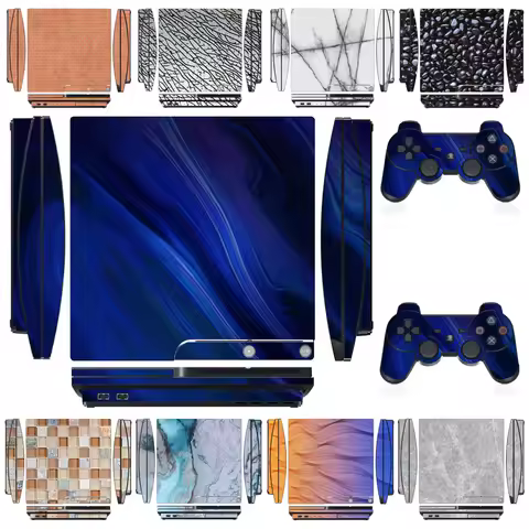 Stone 1729 Vinyl Skin Sticker Protector for Sony PS3 Slim PlayStation 3 Slim and 2 controller skins 
