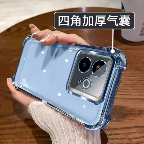 For Realme GT7 / GT 7T/GT7 PRO case deluxe plated silicone airbag anti-fall cover For Realme GT7 T P