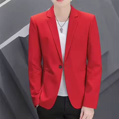 Men's Thin Casual Suit Jacket Spring and Autumn Lightweight Sports Jacket Ice Silk Jacket Intelligen