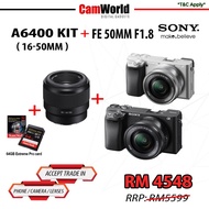 SONY A6400 KIT + FE 50mm F1.8 (16-50mm) SONY MALAYSIA