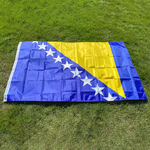 aerlxemrbrae 90*150cm Bosnia and Herzegovina flag Banner Hanging National flag Bosnia and Herzegovin