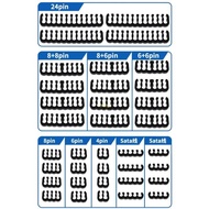 BT Black White Clear Cable Tidies Set Of 36 For PC Cable Routing 24pin Mainboard Cable Manager 8pin 