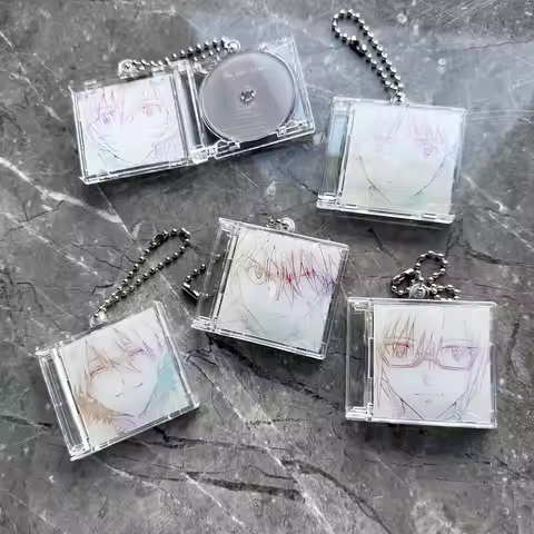 Evangelion CD Anime Keychain Asuka Ayanami Rei Acrylic Key Chain EVA Key Ring Bag Pendant Ornament C