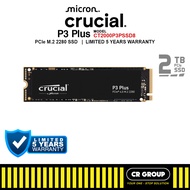 Crucial P3 Plus 3D NAND NVMe M.2 2280 SSD - 500GB/1TB/2TB/4TB (5Yrs Crucial Warranty)