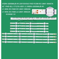 SAMSUNG TV LED BAR SET 43t6000 UA43T6000 UA43R6000 43T6500 UA43t5300 UA43J51 UA43J5000 UA43J5200 UA4