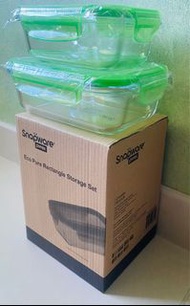 Snapware (2個)玻璃餐盒連膠蓋 套裝