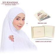 Siti Khadijah Telekung Signature Sari Mas in White + Online Lite Gift Box [Free Kad Raya]