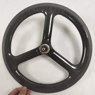 Fuyao 349 Carbon Fiber Wheelset for Brompton Folding Bicycle Modification Accessories Three Knife Wh